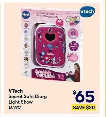 BIG W Vtech secret safe diary light show offer