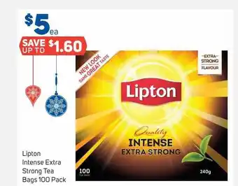 Foodland Lipton intense extra strong tea bags offer