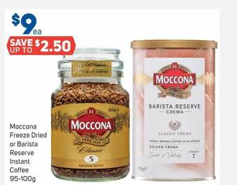 Foodland Moccona freeze dried or barista reserve instant coffee offer