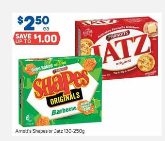 Foodland Arnott's shapes or jatz offer