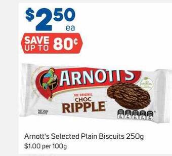 Foodland Arnott's selected plain biscuits offer