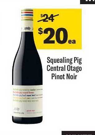 Liquorland Squealing pig central otago pinot noir offer