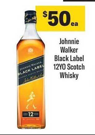 Liquorland Johnnie walker black label 12yo scotch whisky offer