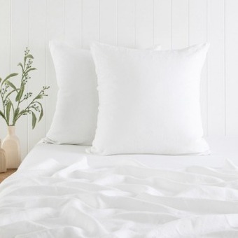 Pillow Talk Washed linen european pillowcase pair by m.u.s.e. offer