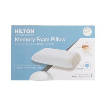 Pillow Talk Comfort science memory foam standard soft pillow by hilton offer
