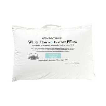 30/70 duck down & feather surround medium pillow by pillow talk naturals