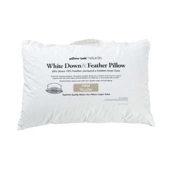 Pillow Talk 30/70 duck down & feather surround firm pillow by pillow talk naturals offer