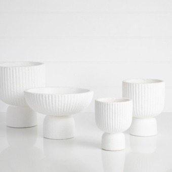 Pillow Talk Circa white planter by habitat offer