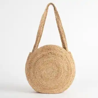 Sundays amalfi round jute beach bag by pillow talk