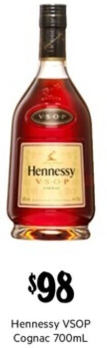 First Choice Liquor Hennessy VSOP Cognac 700ml offer
