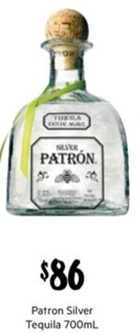 First Choice Liquor Patron Silver Tequila 700ml offer