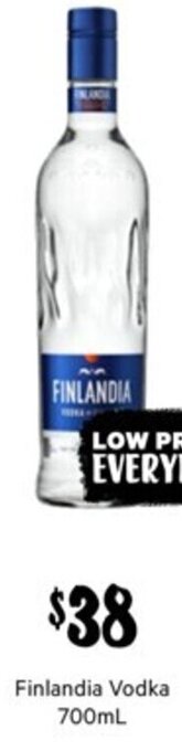First Choice Liquor Finlandia Vodka 700ml offer
