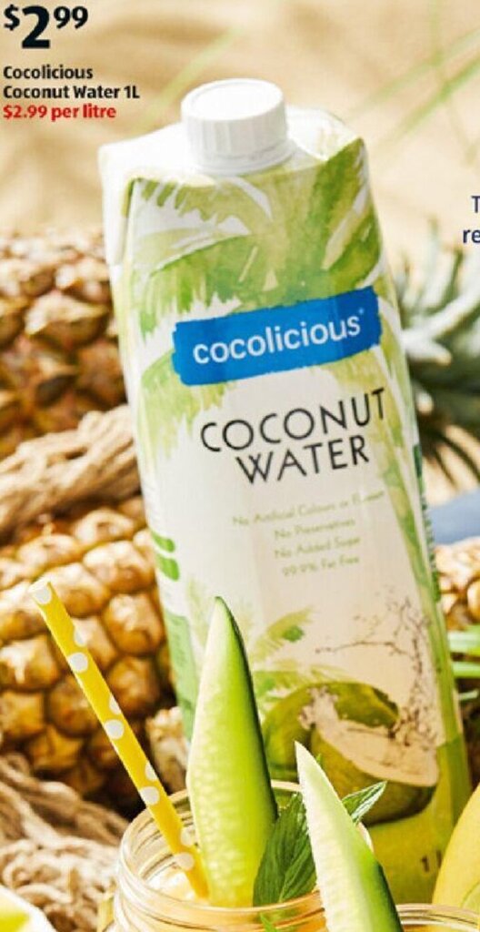 Cocolicious Coconut Water 1L offer at ALDI