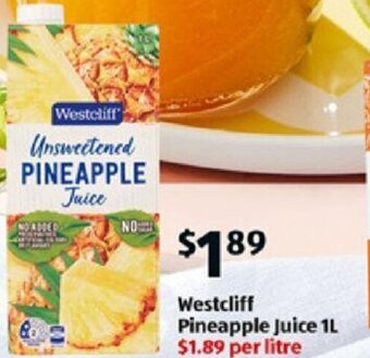 ALDI Westcliff Pineapple Juice 1L offer