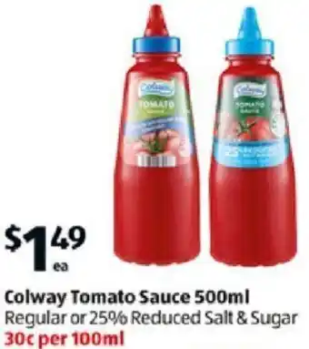 ALDI Colway Tomato Sauce 500ml offer