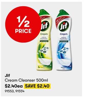 BIG W Jif cream cleanser 500ml offer