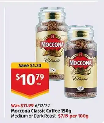 ALDI Moccona classic coffee offer