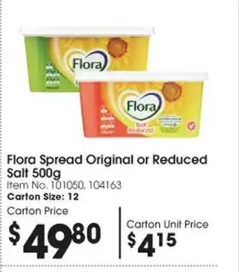 Campbells Wholesale Flora spread original or reduced salt offer