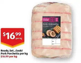 ALDI Ready, set…cook! pork porchetta per kg offer