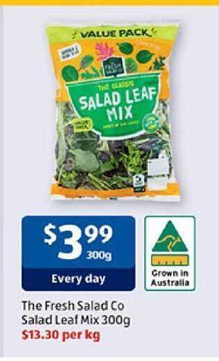 ALDI The fresh salad co salad leaf mix offer