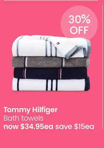 Myer Tommy hilfiger bath towels offer