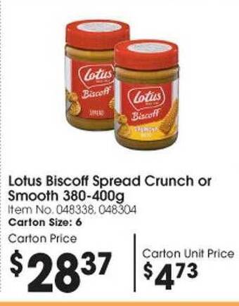 Lotus biscoff spread crunch or smooth