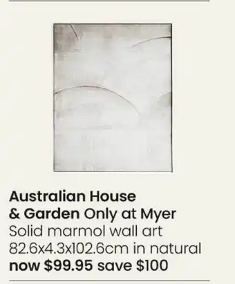 Myer Solid marmol wall art 82.6x4.3x102.6cm in natural offer