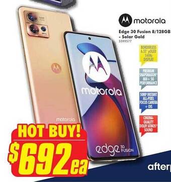 The Good Guys Motorola edge 30 fusion 8-128gb - solar gold offer