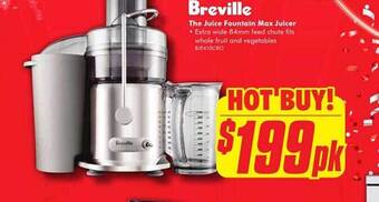 The Good Guys Breville the juice fountain max juicer offer