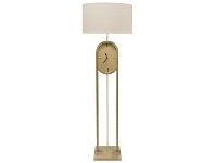 LivingStyles Mina Clock Wooden Base Floor Lamp offer