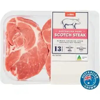 Coles Coles australian pork scotch fillet steak 300g offer