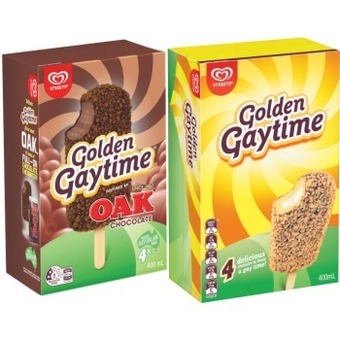 Coles Streets golden gaytime 4 pack 400ml offer