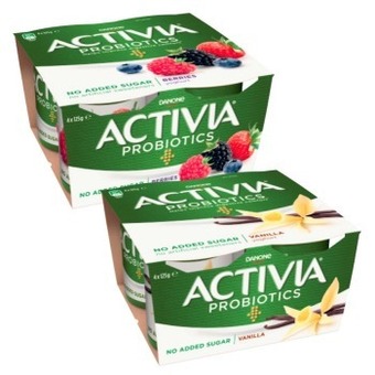 Coles Danone activia probiotics yoghurt 4x125g offer