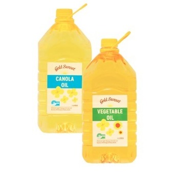 Coles Gold sunset vegetable or canola oil 4 litre offer