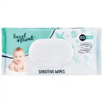 Coles Rascal + friends sensitive wipes 80 pack offer