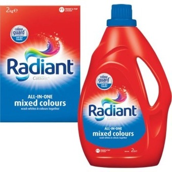 Coles Radiant laundry liquid 2 litre or powder 2kg offer