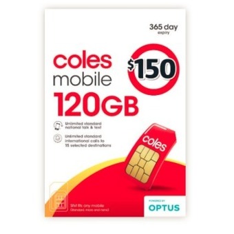 Coles Coles mobile $150 sim offer