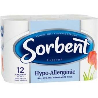 Coles Sorbent toilet tissue hypo allergenic 12 pack offer