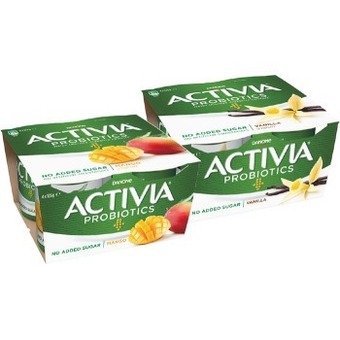 Danone activia probiotics yoghurt 4 x 125g – from the fridge