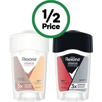 Woolworths Rexona clinical deodorant stick 45ml offer