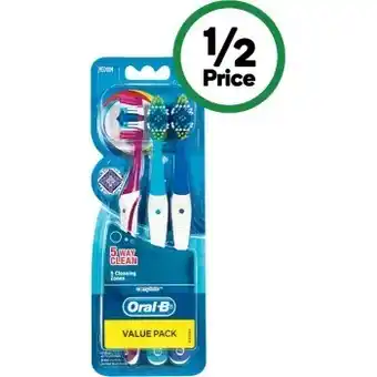 Woolworths Oral-b 3d complete 5 way toothbrush pk 3 offer