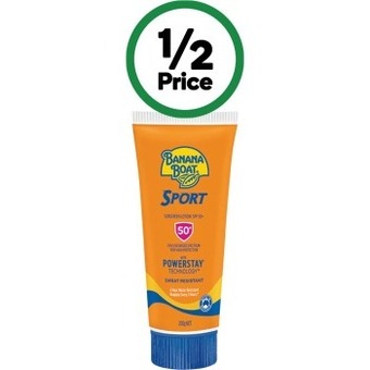 Woolworths Banana boat spf50+ sunscreen sport 200g^ offer