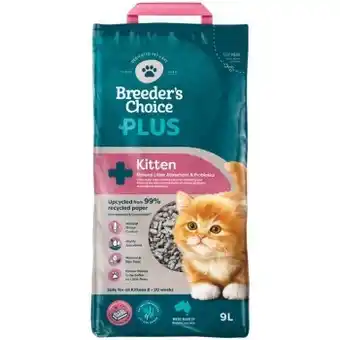 Woolworths Breeder’s choice kitten litter 9 litre offer