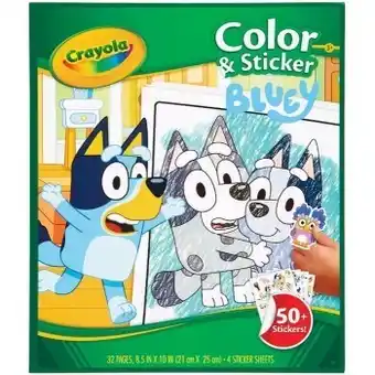 Woolworths Crayola bluey colour & sticker book offer