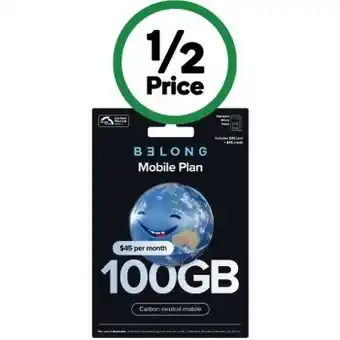 Woolworths Belong $45 sim starter kit‡ offer