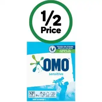 Woolworths Omo regular or sensitive laundry powder 2 kg offer