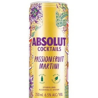 Absolut passionfruit martini cans 4x250ml