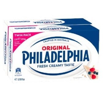 Coles Philadelphia cream cheese block twin pack 2x250g offer