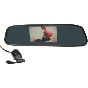 Autobarn Gator 4.3” clip on rearview mirror with reverse monitor & camera kit offer