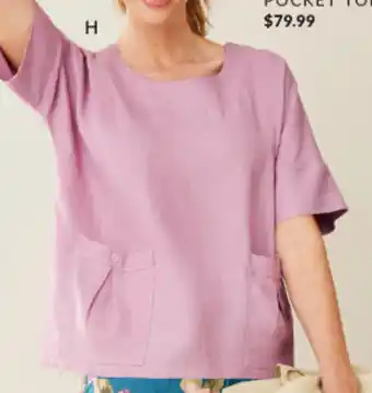 EziBuy Capture linen blend pocket top offer
